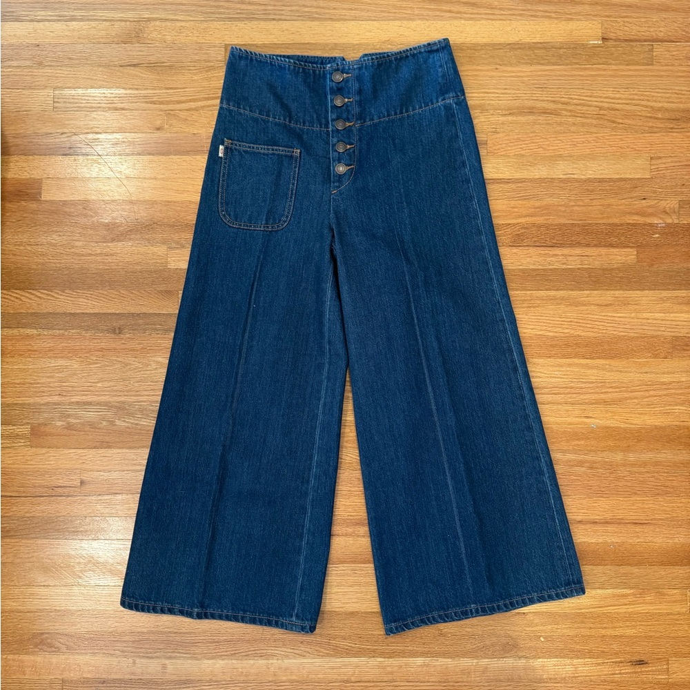 Marc Jacobs High- waisted cropped Wide Leg Jeans